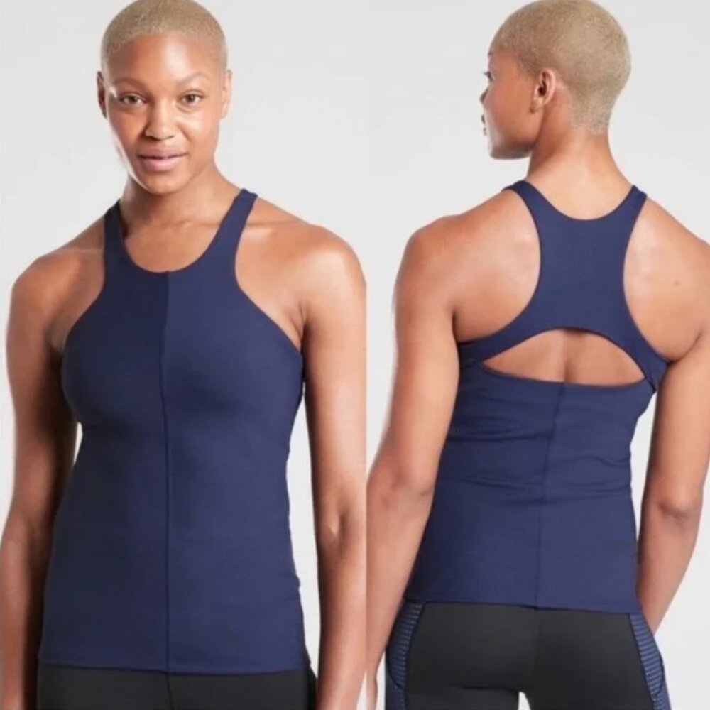 Athleta Blue Intensity Support Tank Top in SuperSonic sz XS